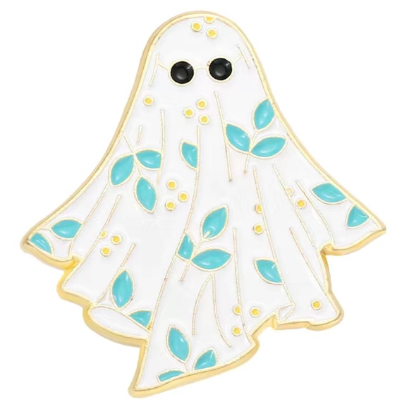 5pc Boo-tiful Ghost Enamel Pin Brooch - Picture 2 of 7